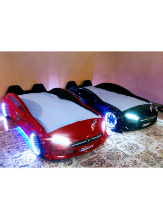 Ліжко машина з м'якими бортами - Mercedes 190х90 см, пластик Туреччина